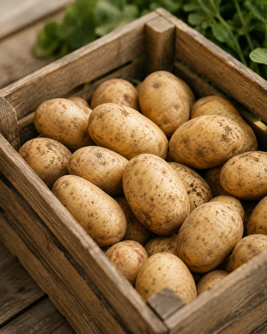 Frisch geerntete Kartoffeln